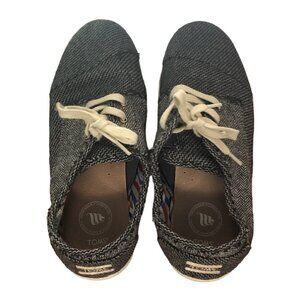 TOMS Sneaker Shoes Women's Size US8 Gray Paseo Movember Herringbone Mix